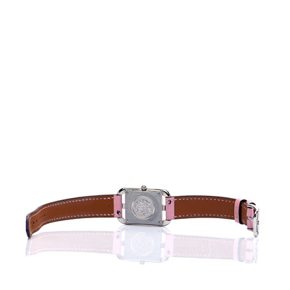 Hermes Stainless Steel Swift Diamond Pink Sapphire Mother of Pearl 23mm Cape Cod Quartz Watch Rose Sakura 6 of 7
