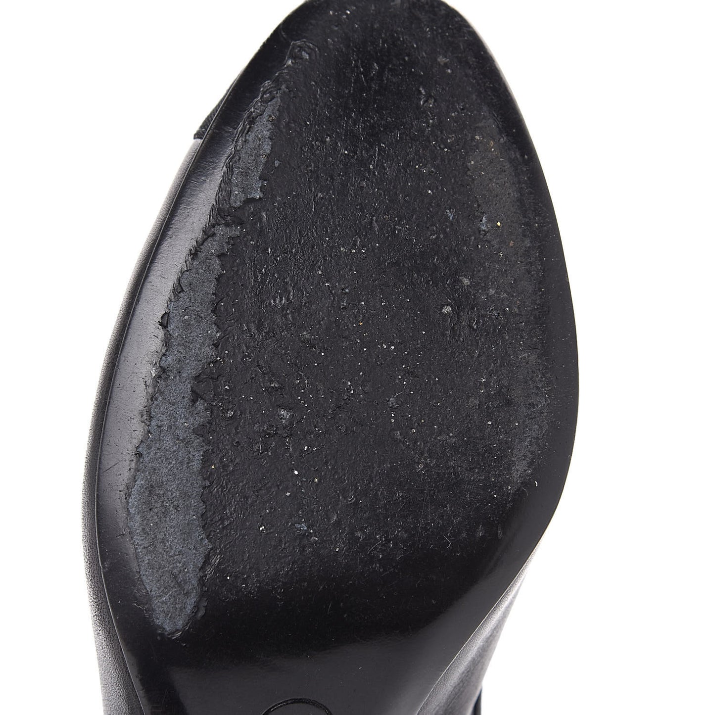 Lambskin Grosgrain Cap Toe CC Slingback Pumps 39.5 Black