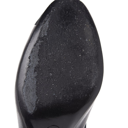 Chanel Lambskin Grosgrain Cap Toe CC Slingback Pumps 39.5 Black 7 of 10