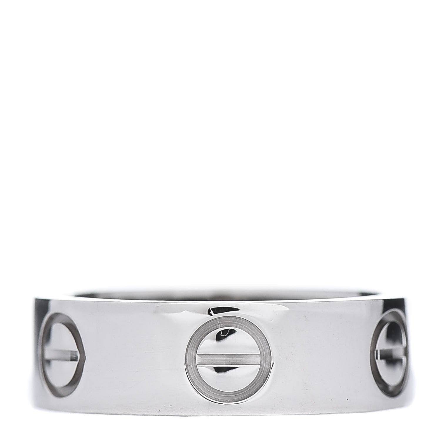 Cartier 18K White Gold 5.5mm LOVE Ring 49 5 1 of 5