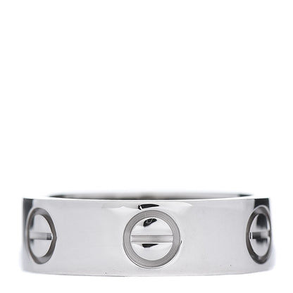 Cartier 18K White Gold 5.5mm LOVE Ring 49 5 1 of 5