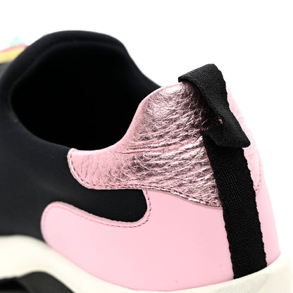 Fendi Neoprene Studded Fun Fair Scuba Sneakers 38 Pink Multicolor 9 of 16