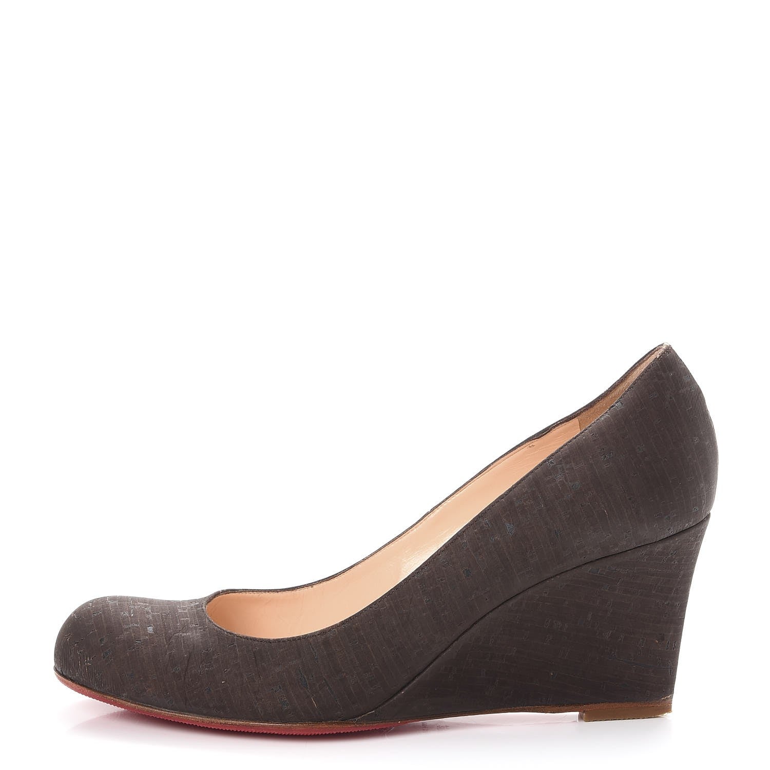 Christian Louboutin Cork Miss Boxe Wedges 39.5 Brown 1 of 14
