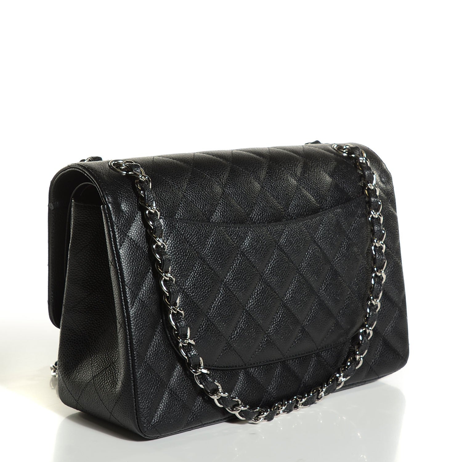 Chanel Caviar Quilted Jumbo Double Flap Black 3 of 8
