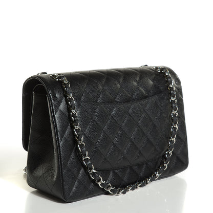 Chanel Caviar Quilted Jumbo Double Flap Black 3 of 8