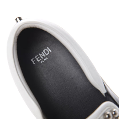 Fendi Calfskin Studded Karlito Slip On Sneaker 35.5 Black 7 of 9