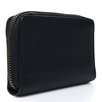 Gucci Calfskin Logo Zip Around Card Case Black 3 of 8