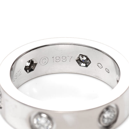 Cartier 18K White Gold 6 Diamond 5.5mm LOVE Ring 50 5.25 4 of 5