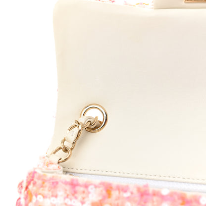 Chanel Tweed Braided Mini Rectangular Flap Pink Orange 11 of 12