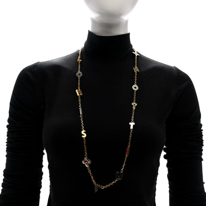 Louis Vuitton Love Letters Timeless Long Necklace Gold 3 of 3