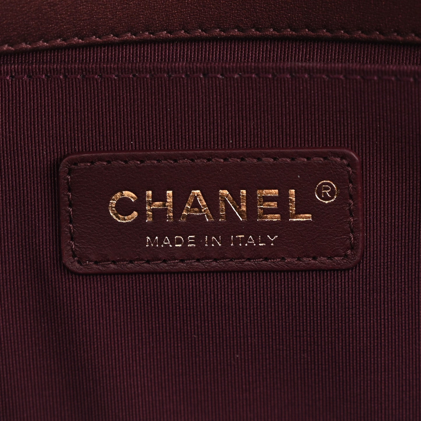Metallic Calfskin Quilted Medium Boy Flap Plum