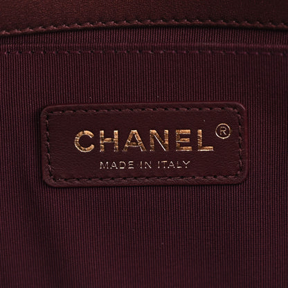 Chanel Metallic Calfskin Quilted Medium Boy Flap Plum 6 of 11