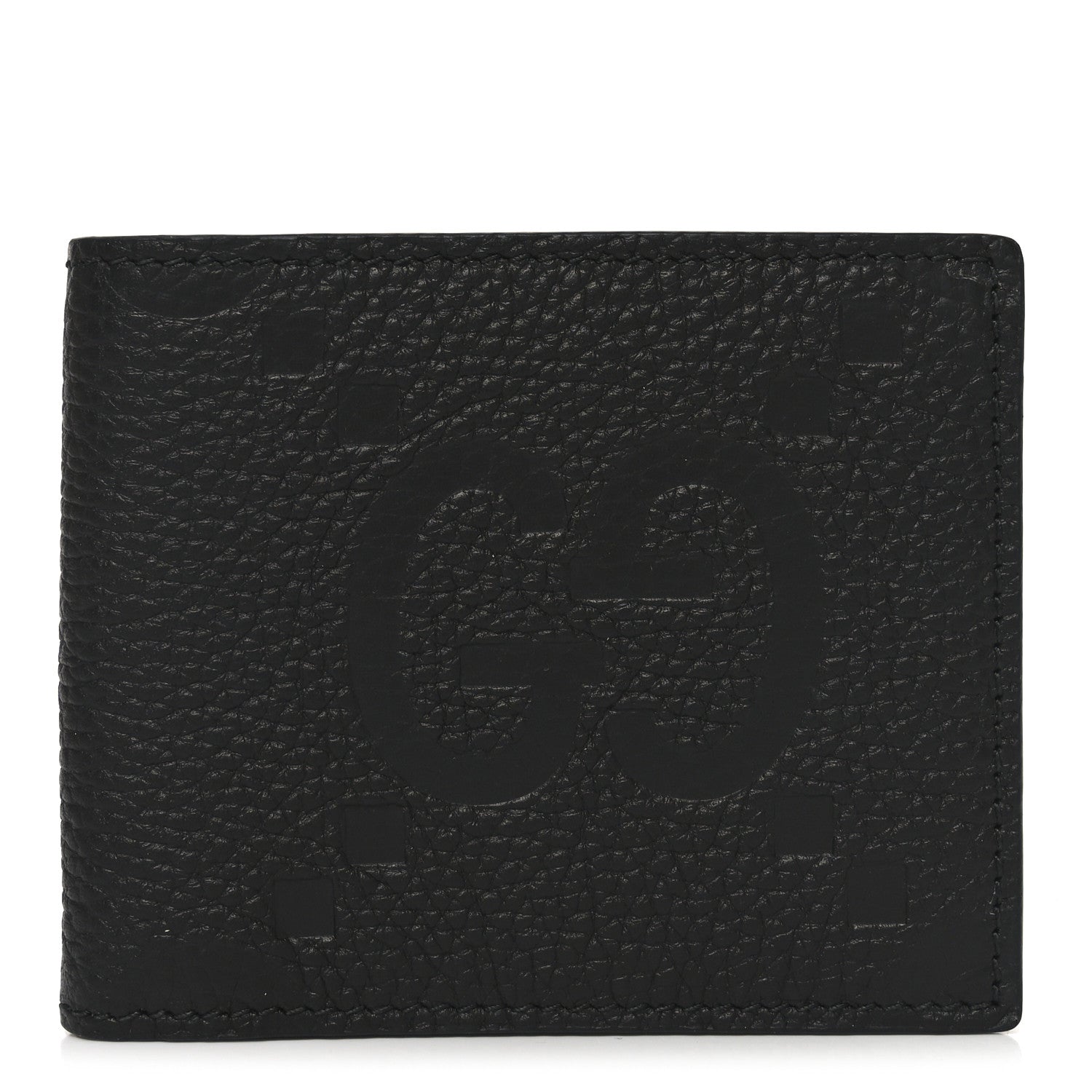Gucci Piuma Calfskin Jumbo GG Embossed Wallet Black 1 of 7