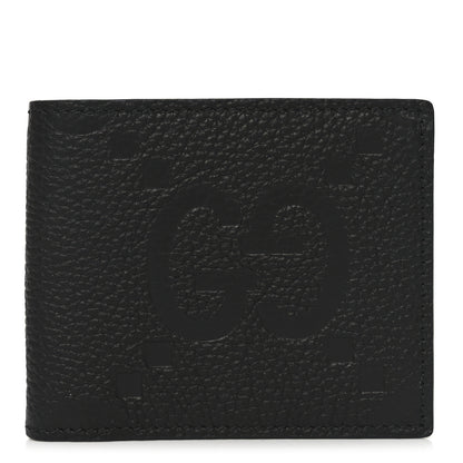 Gucci Piuma Calfskin Jumbo GG Embossed Wallet Black 1 of 7