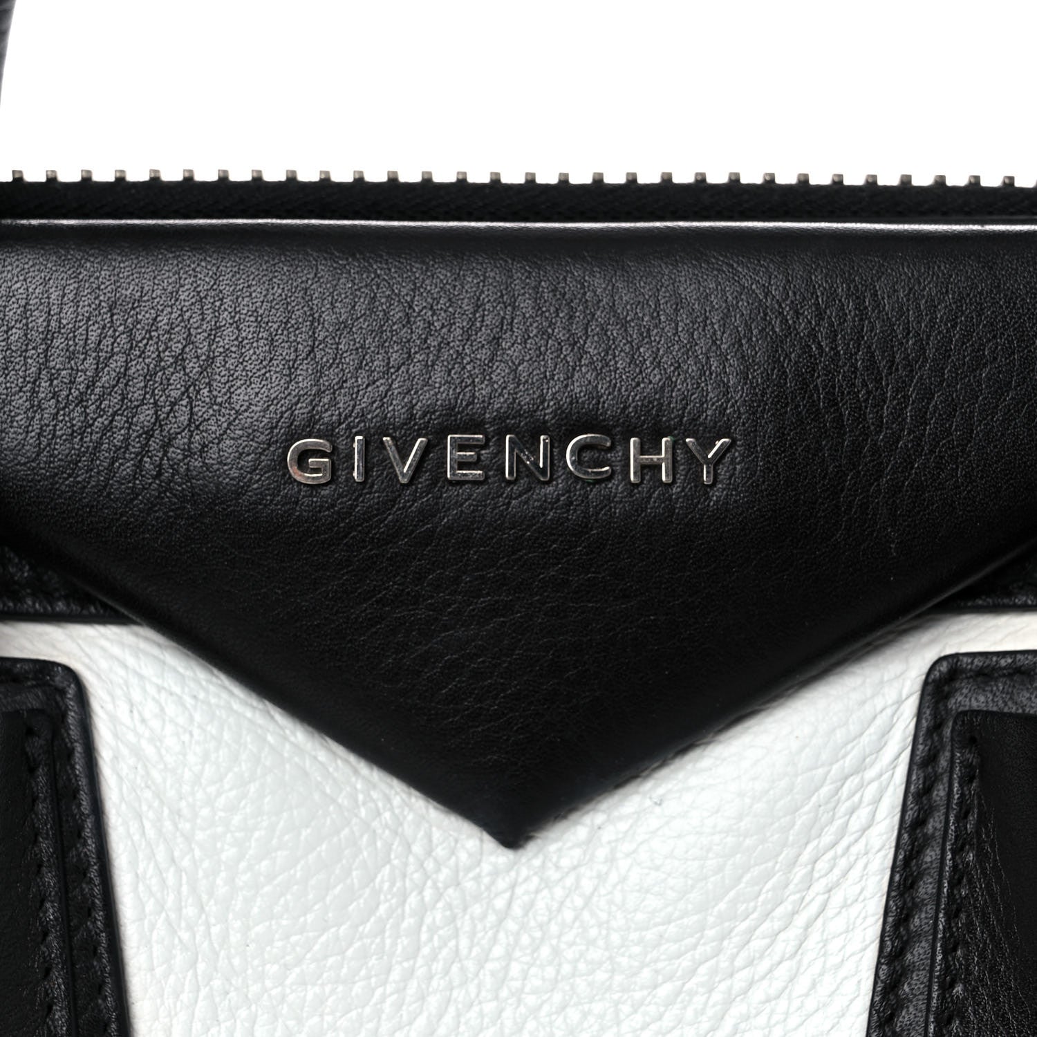 Givenchy Calfskin Medium Studded Bi-Color Antigona Black White 18 of 23