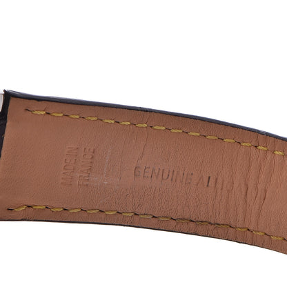 Louis Vuitton Stainless Steel Alligator 39mm Tambour GMT Automatic Watch Brown 6 of 8