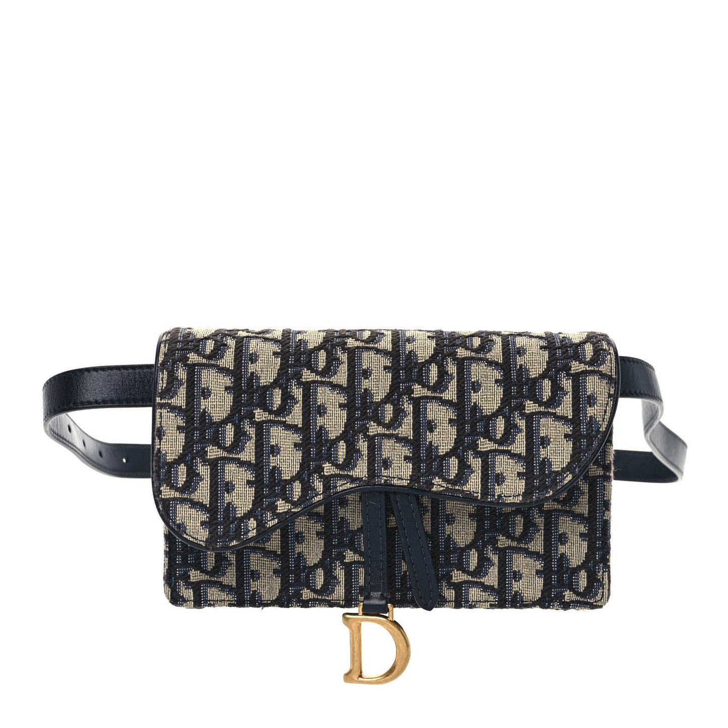 Oblique Saddle Belt Bag Blue