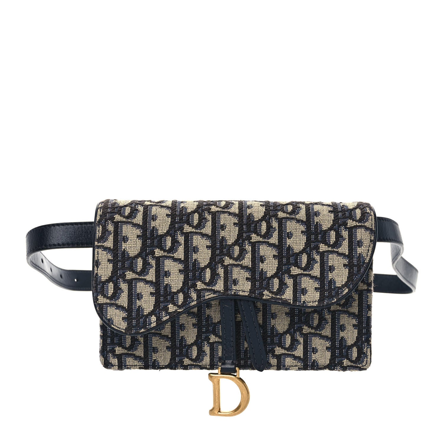 Christian Dior Oblique Saddle Belt Bag Blue 1 of 10