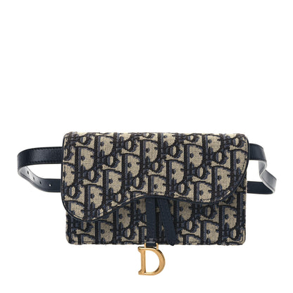 Christian Dior Oblique Saddle Belt Bag Blue 1 of 10