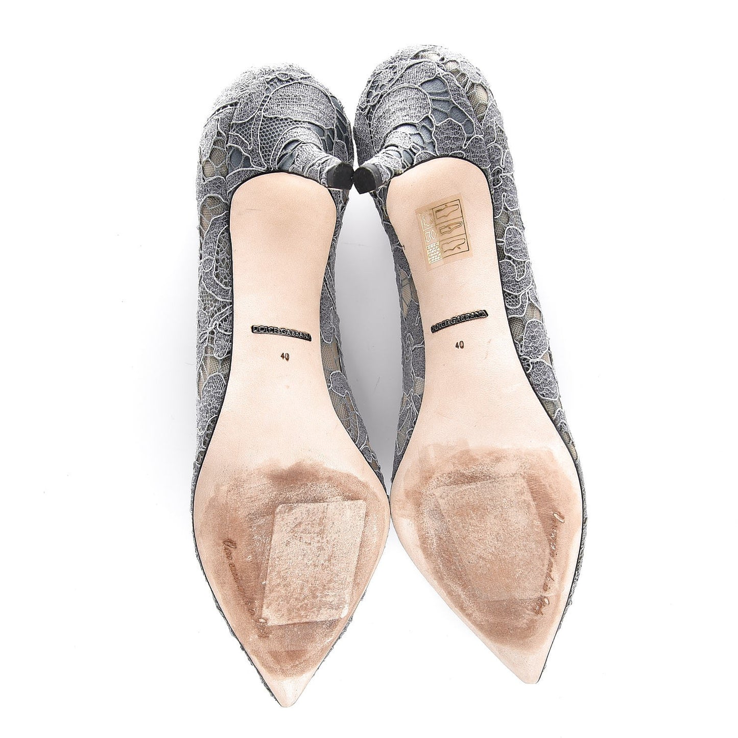 Lace Embellished Rosa Pumps 40 Grey
