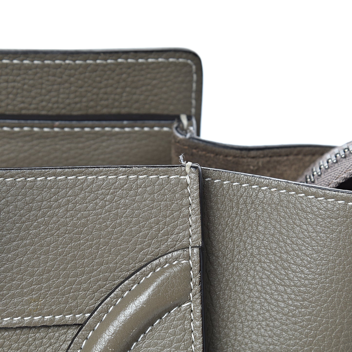 Drummed Calfskin Micro Luggage Souris