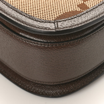 Gucci Monogram Jumbo GG Textured Dollar Calfskin Web Small Bamboo 1947 Top Handle Bag Camel Ebony New Acero 9 of 9