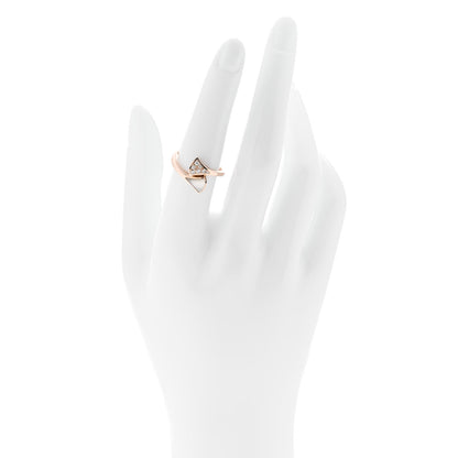 Bulgari 18K Rose Gold Diamond Mother of Pearl Divas' Dream Ring 53 6.5 2 of 5