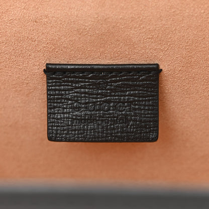 Gucci Calfskin Small Padlock Bamboo Shoulder Bag Black 6 of 10