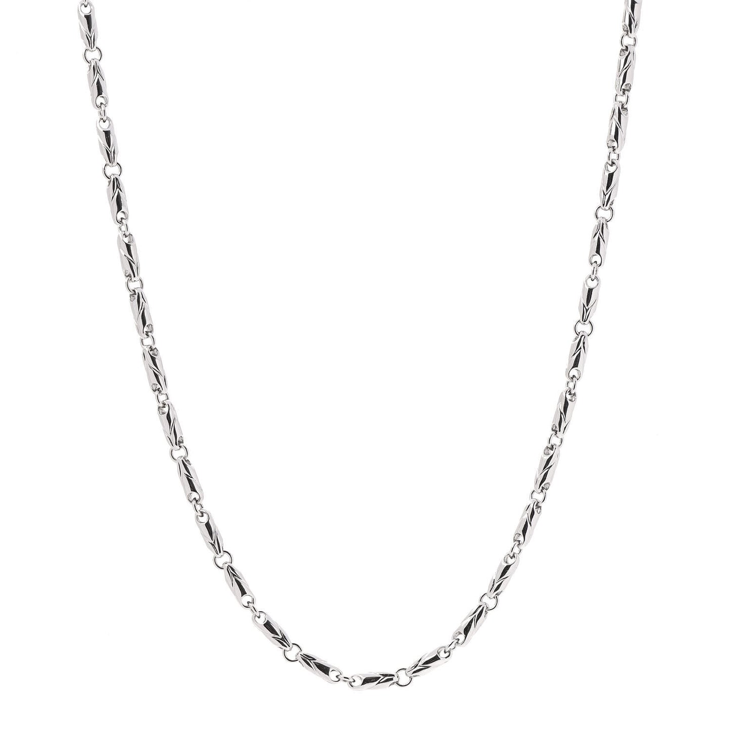 18K White Gold Passo Doppio Necklace