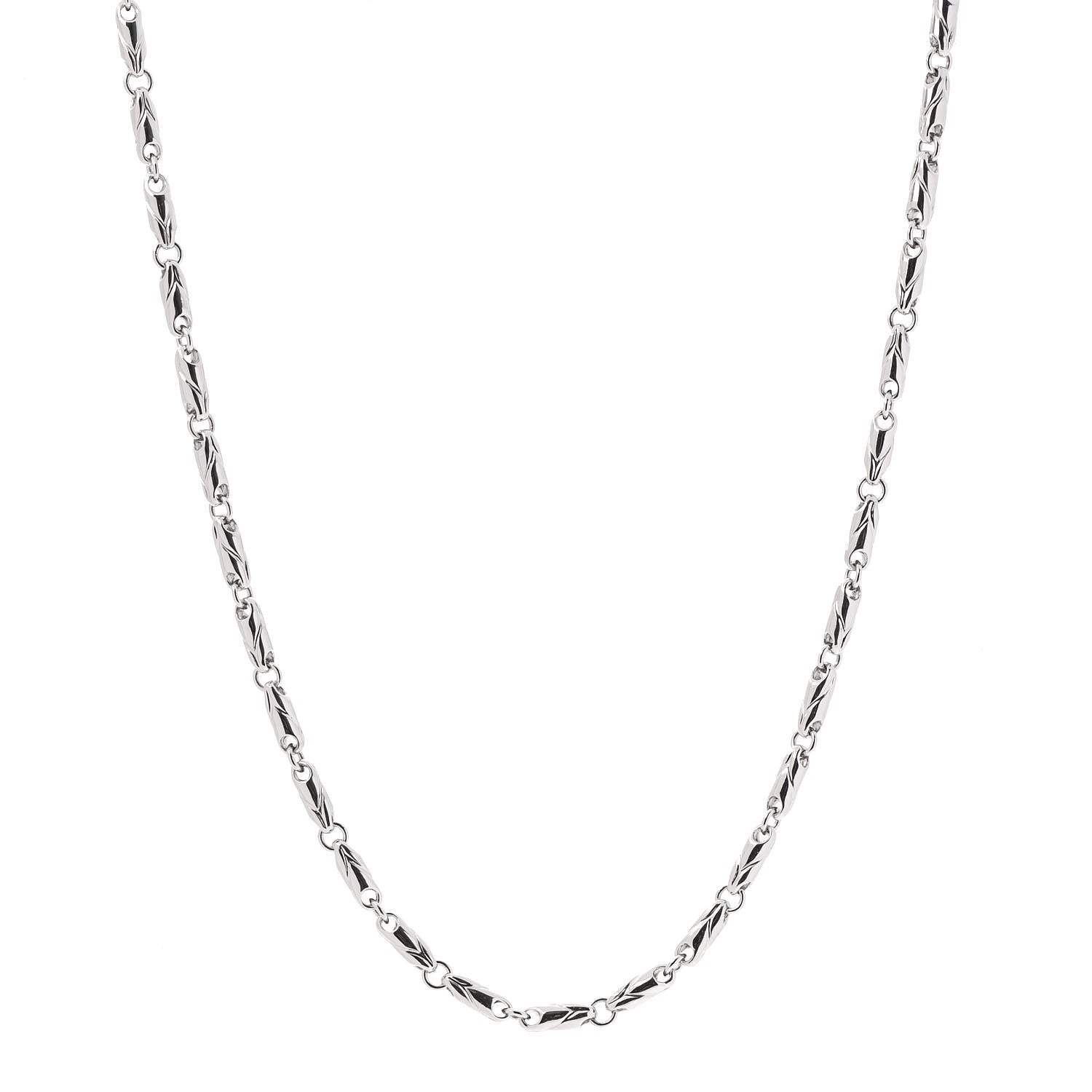 Bulgari 18K White Gold Passo Doppio Necklace 1 of 5