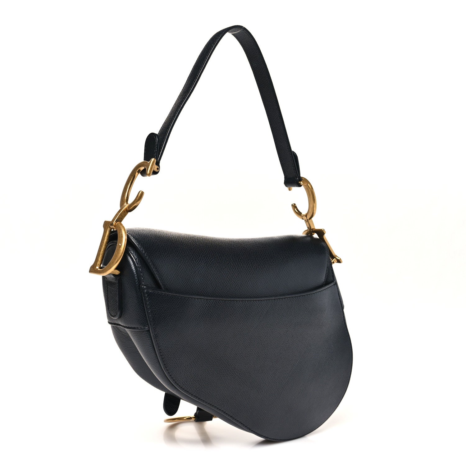 Christian Dior Grained Calfskin Saddle Bag Black 3 of 11