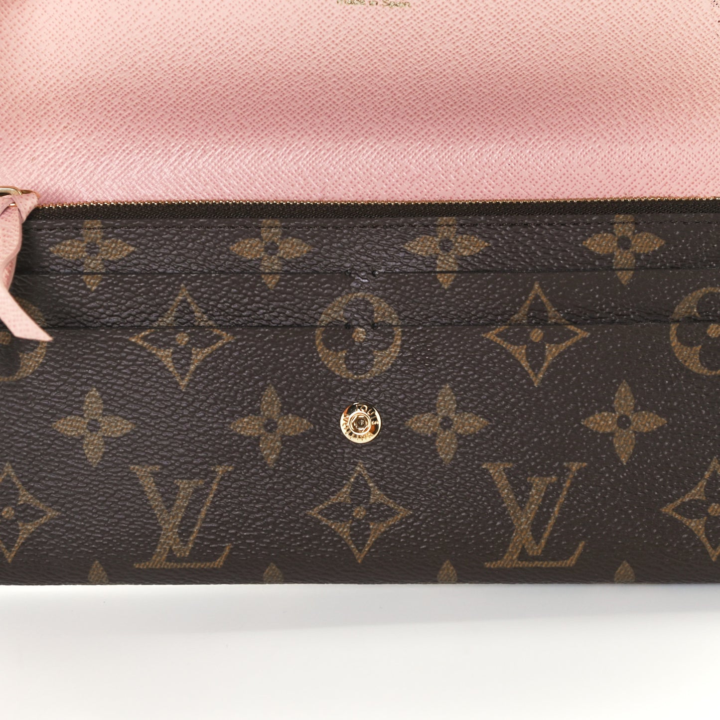 Monogram Emilie Wallet Rose Ballerine
