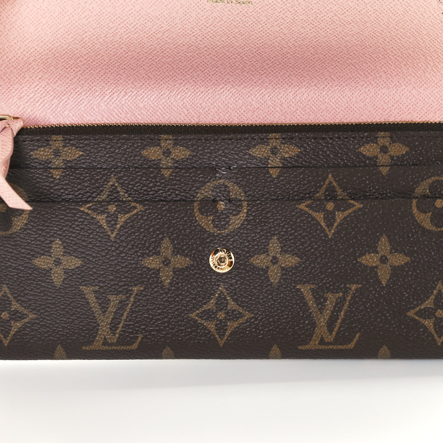 Louis Vuitton Monogram Emilie Wallet Rose Ballerine 9 of 12
