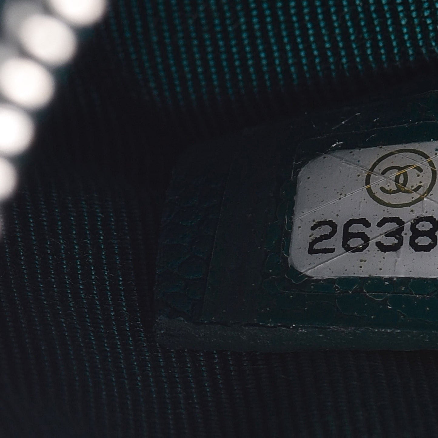 Caviar Quilted Small Cosmetic Case Dark Turquoise