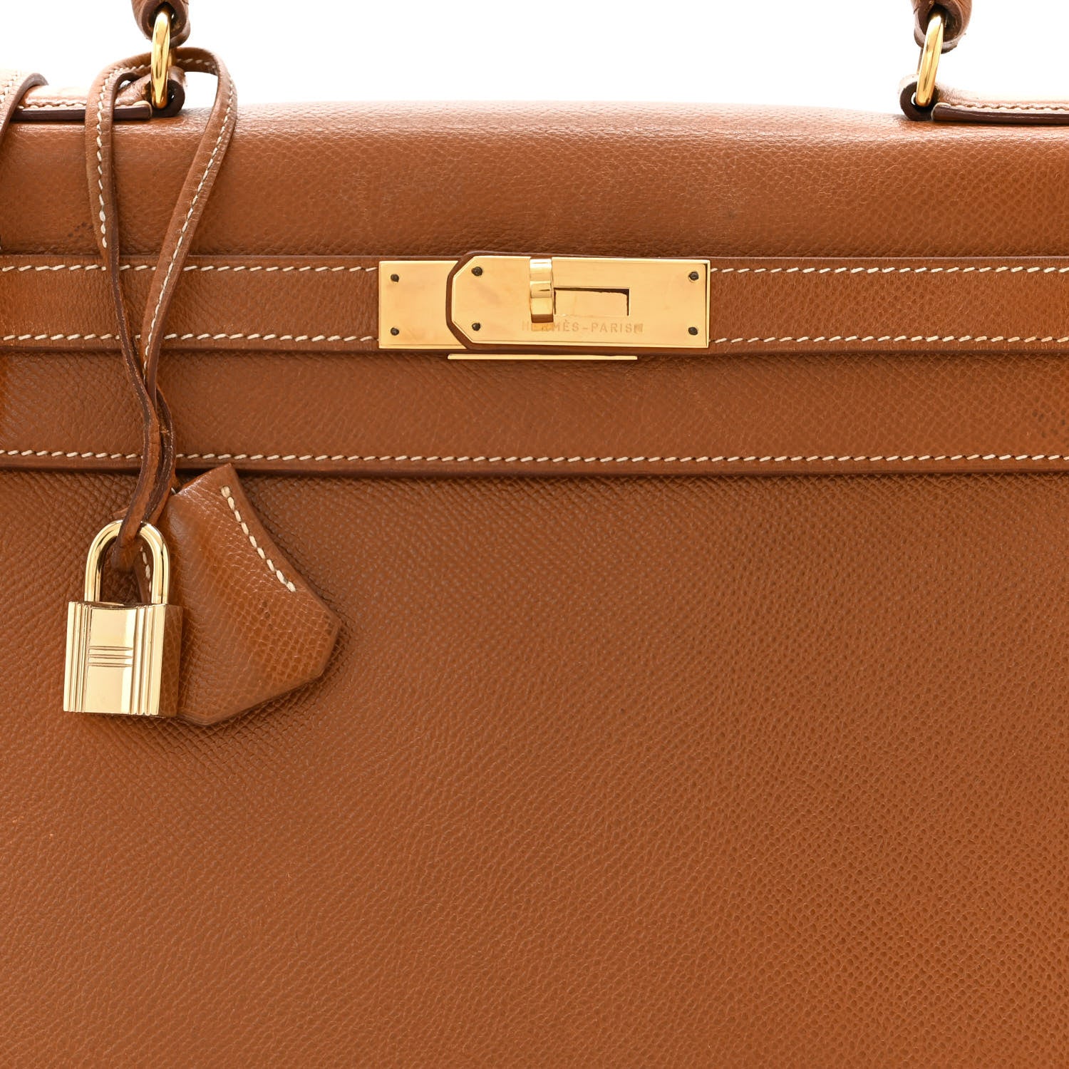 Hermes Courchevel Kelly Sellier 28 Gold 8 of 10