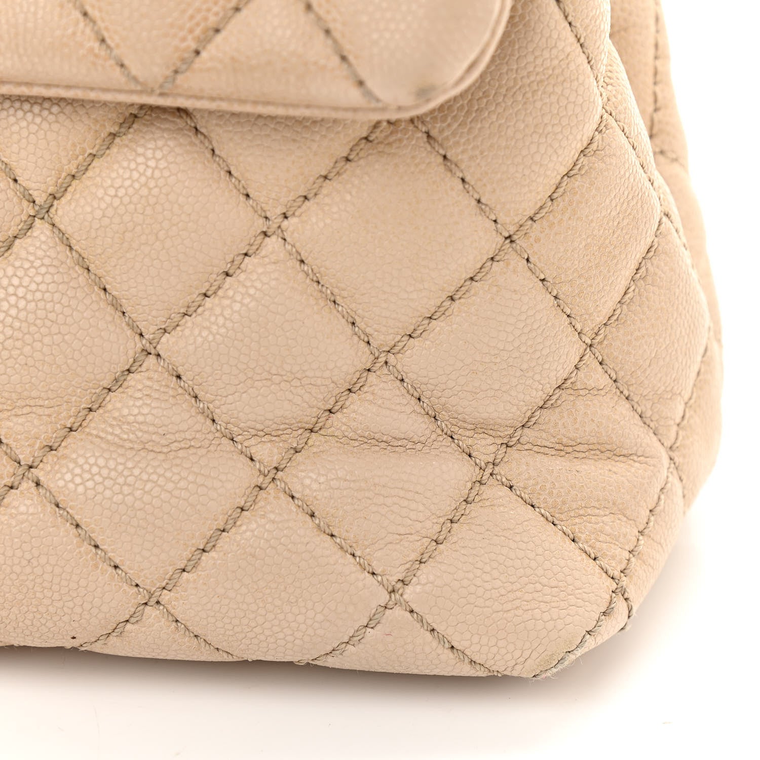 Chanel Caviar Quilted Medium Coco Handle Flap Light Beige 23 of 25