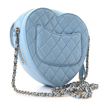 Chanel Lambskin Quilted CC In Love Heart Bag Light Blue 2 of 10
