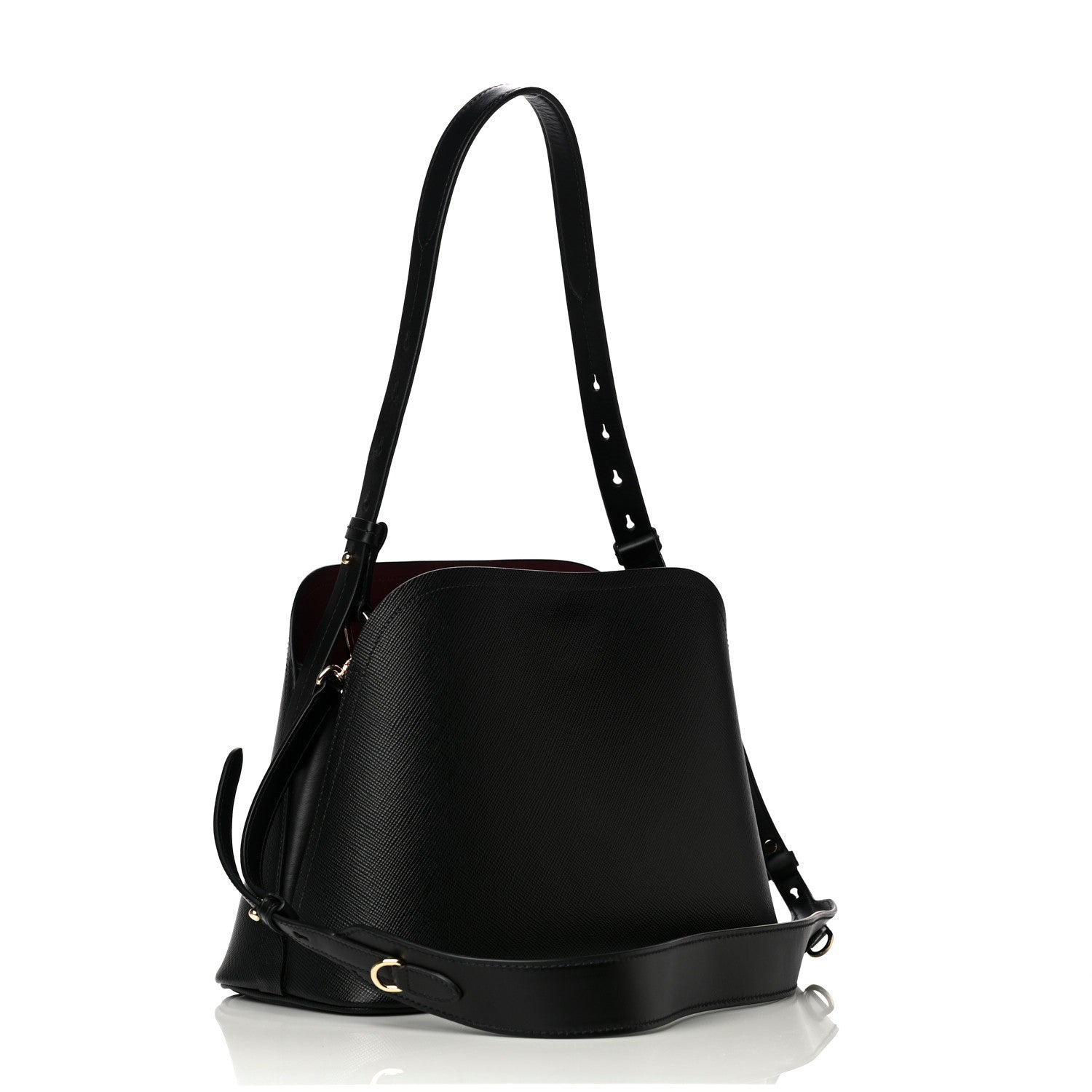Prada Saffiano Cuir Small Matinee Tote Black 3 of 9