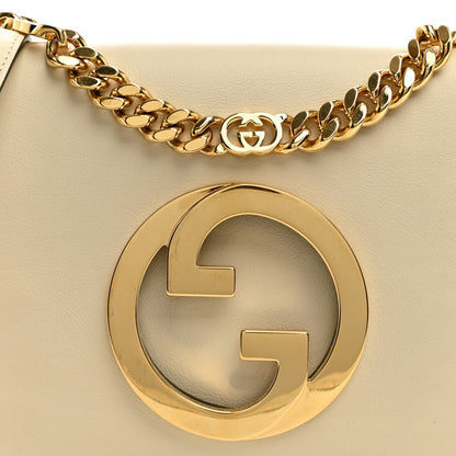 Gucci Roxy Calfskin Blondie Chain Shoulder Flap Bag Mystic White 8 of 11