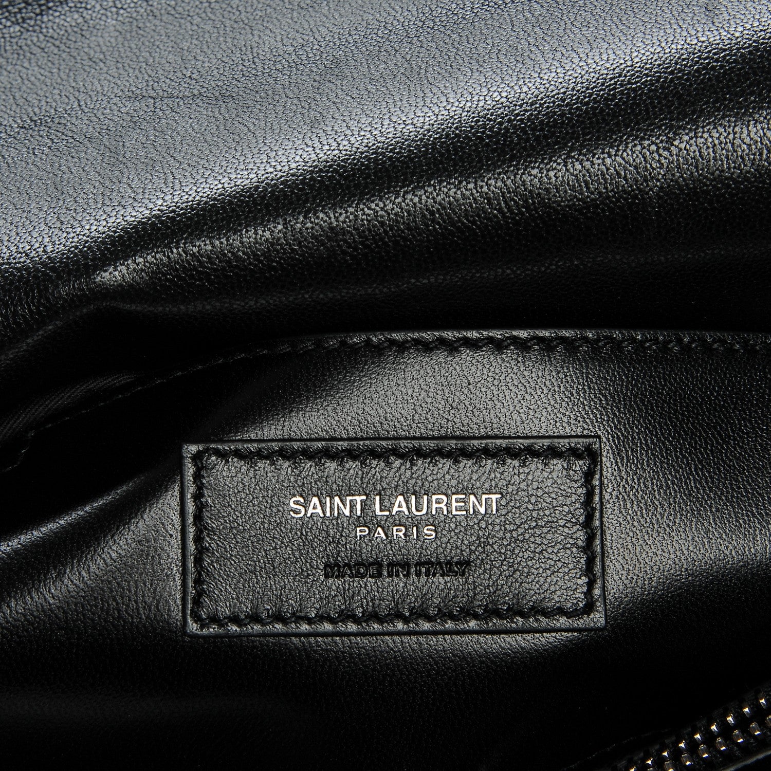 Saint Laurent Sheepskin Matelasse Chevron Monogram Large College Satchel Black 7 of 15