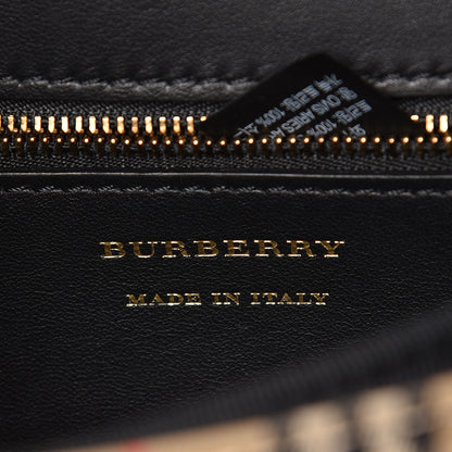 Burberry Smooth Calfskin 1983 Knight Check Link Shoulder Bag Black 6 of 9