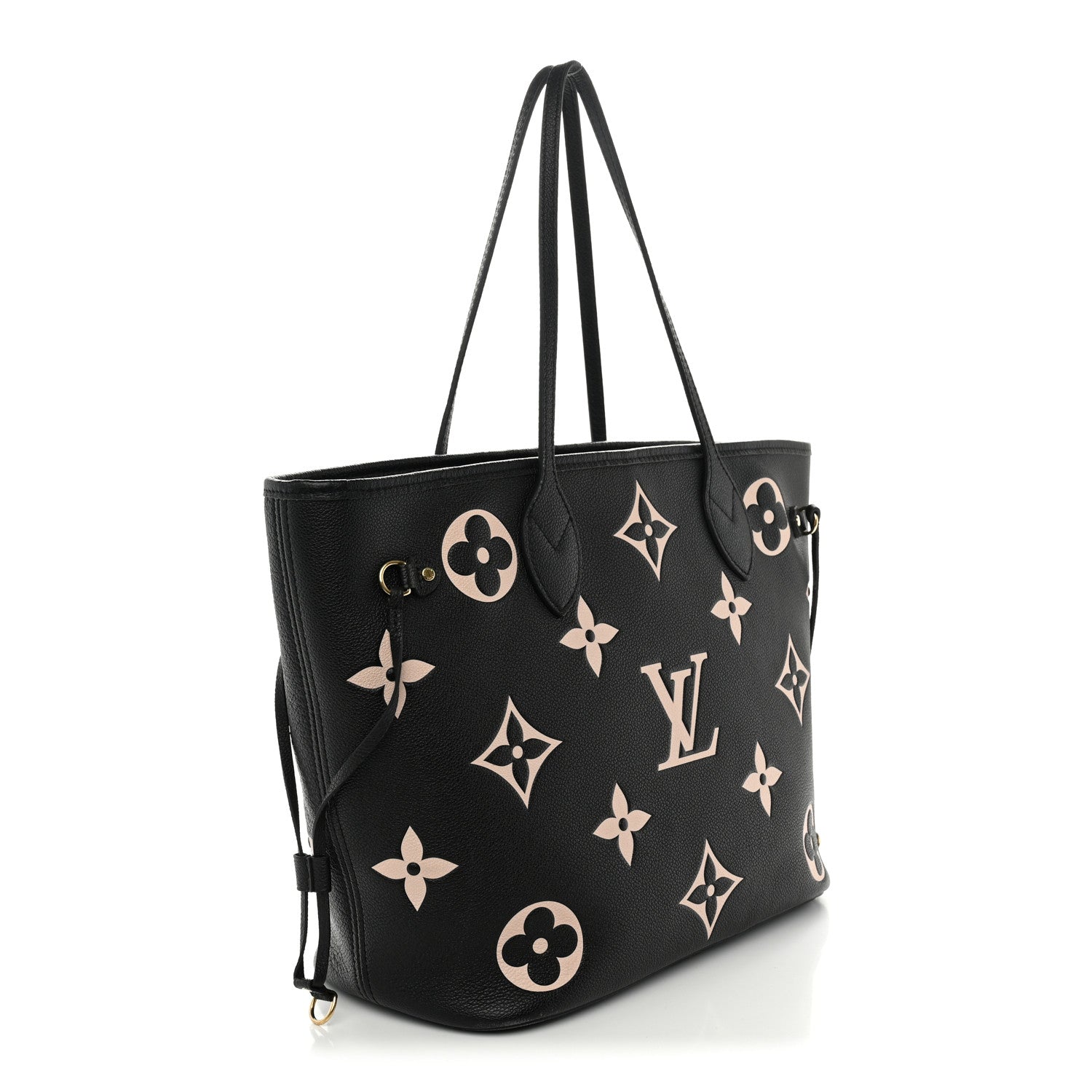 Louis Vuitton Empreinte Monogram Giant Neverfull MM Black Beige 4 of 12