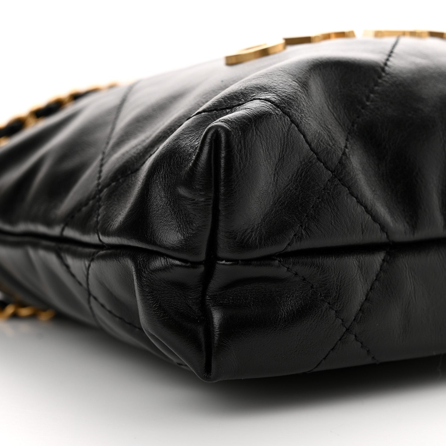 Chanel Shiny Calfskin Quilted Mini Chanel 22 Black 9 of 10