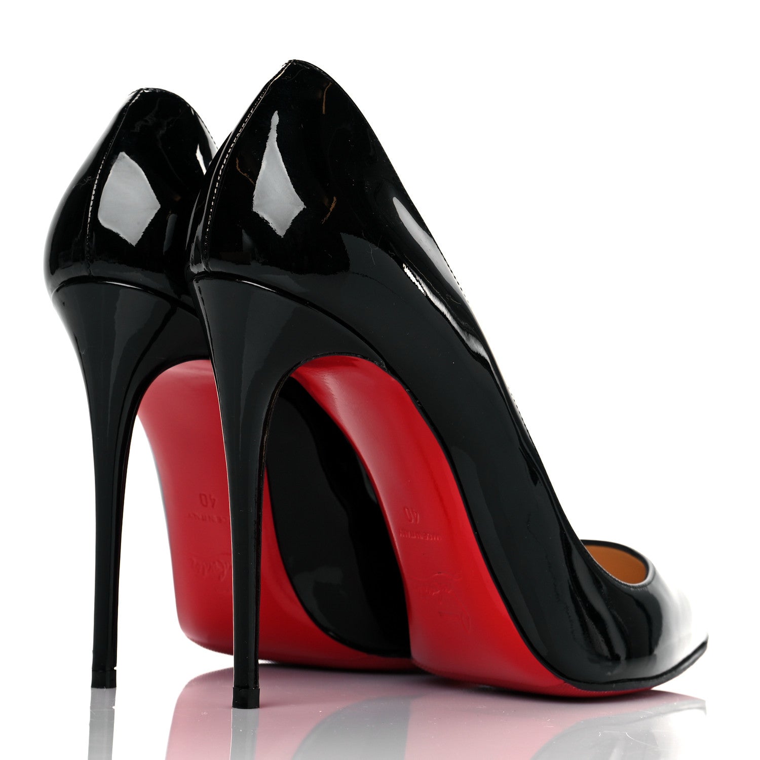 Christian Louboutin Patent Pigalle Follies 100 Pumps 40 Black 4 of 8
