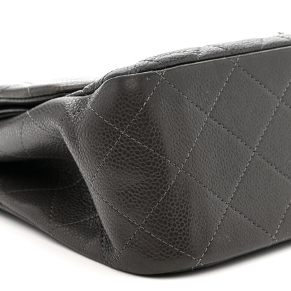 Chanel Caviar Quilted Jumbo Double Flap Grey 9 of 15
