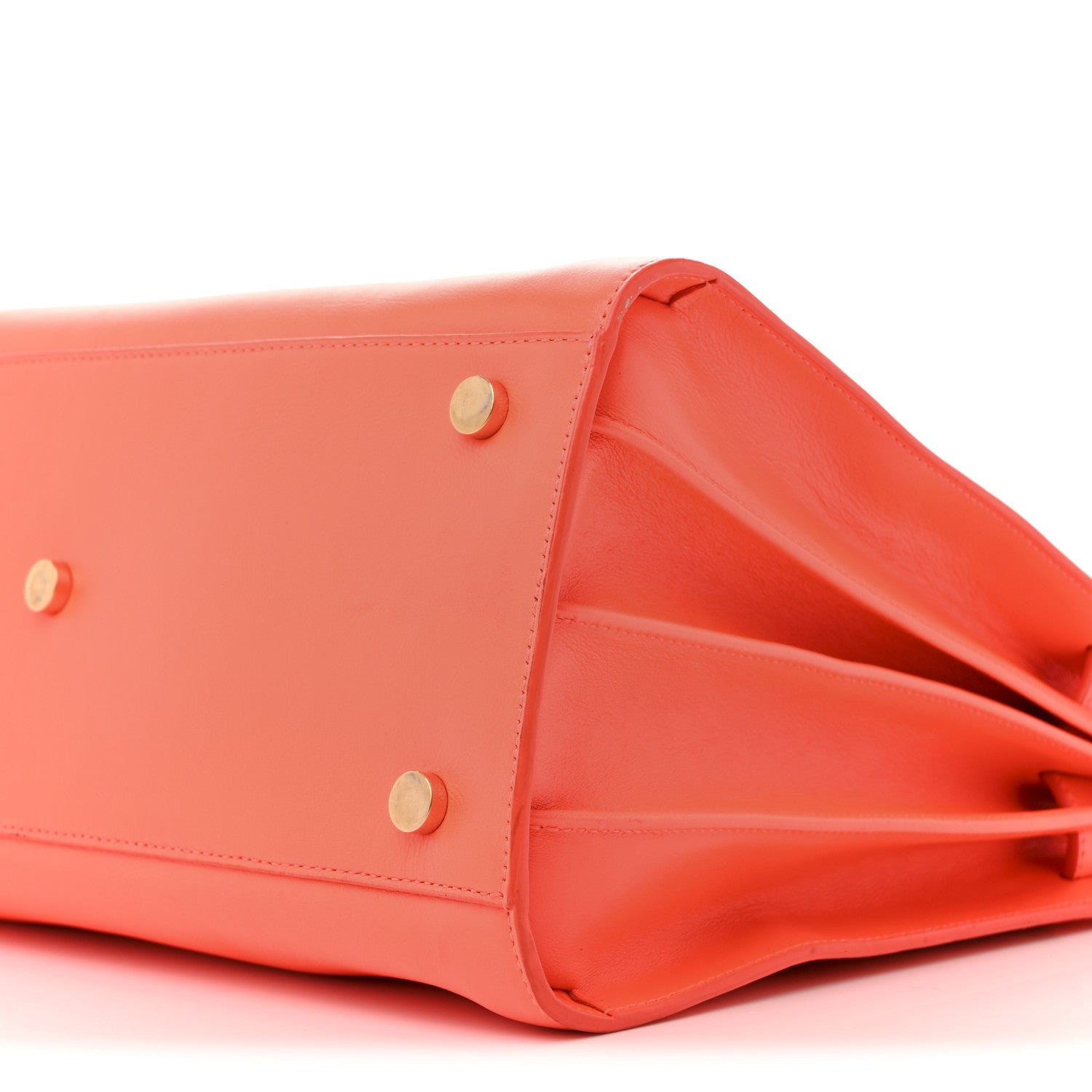 Saint Laurent Calfskin Small Sac De Jour Neon Orange 11 of 16