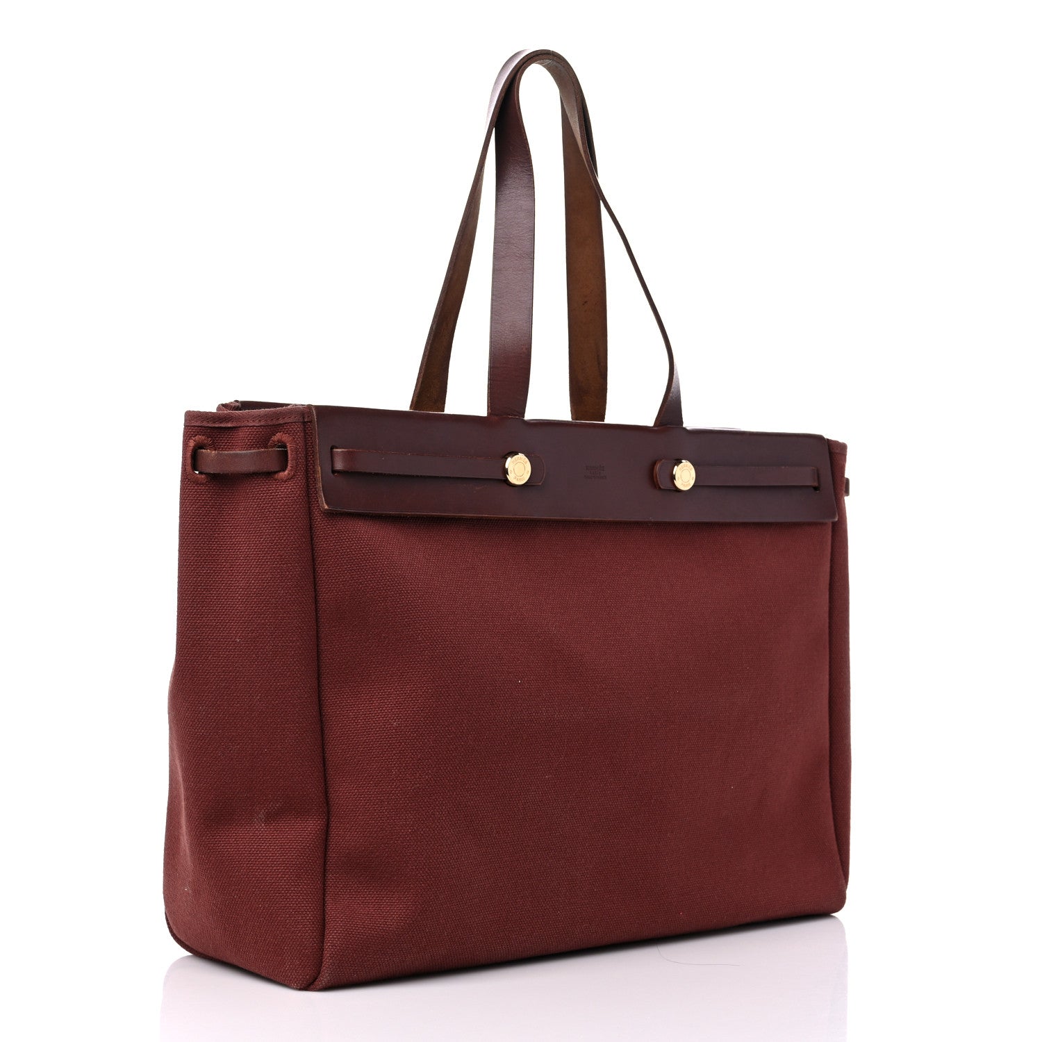 Hermes Toile Vache Hunter Herbag Cabas MM Rouge H 3 of 16