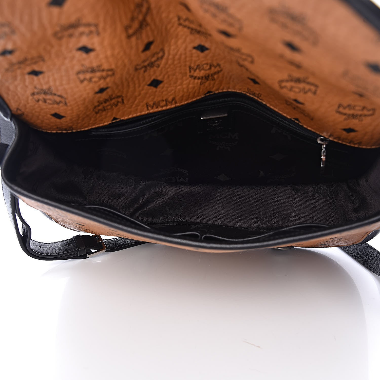 MCM Visetos Crossbody Flap Messenger Cognac 5 of 9