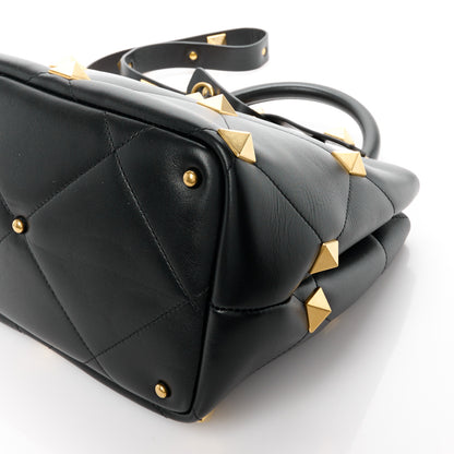 Valentino Garavani Nappa Roman Stud The Handle Bag Black 11 of 11