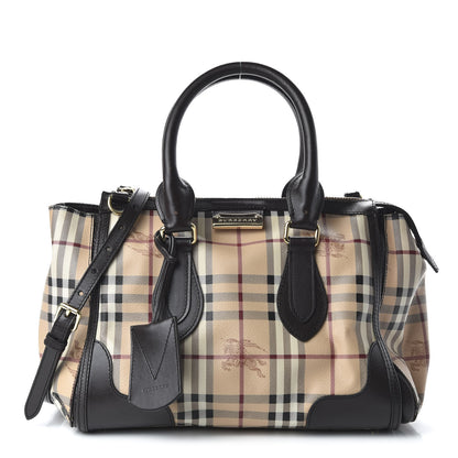 Burberry Haymarket Check Small Gladstone Chocolate 1 of 9